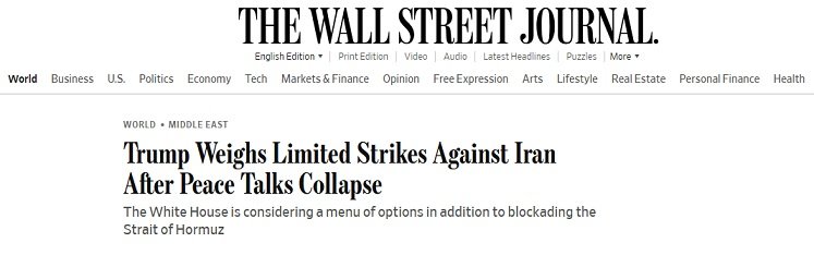 TT Trump cân nhắc các cuộc tấn công hạn chế nhằm vào Iran sau khi các cuộc đàm phán đổ vỡ