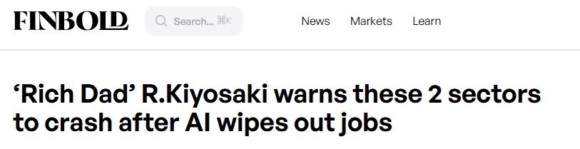 Tác giả cuốn sách Rich Dad Kiyosaki cảnh báo về những ngành công nghiệp đang đứng trước nguy cơ sụp đổ