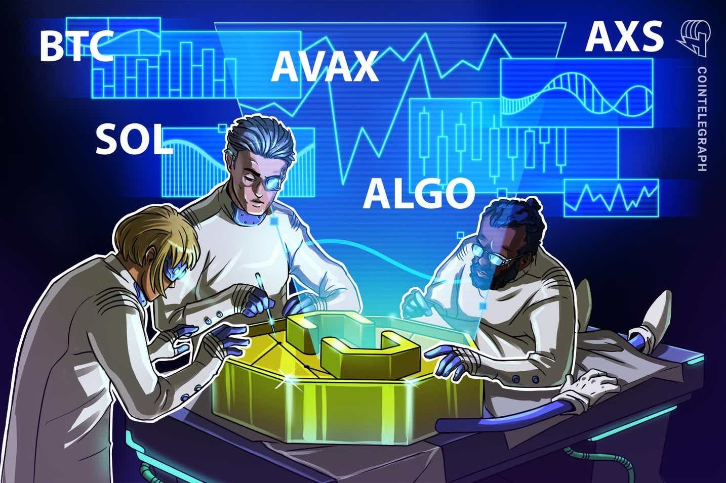 5 loại tiền điện tử hàng đầu nên xem trong tuần này: BTC, SOL, AVAX, ALGO, AXS