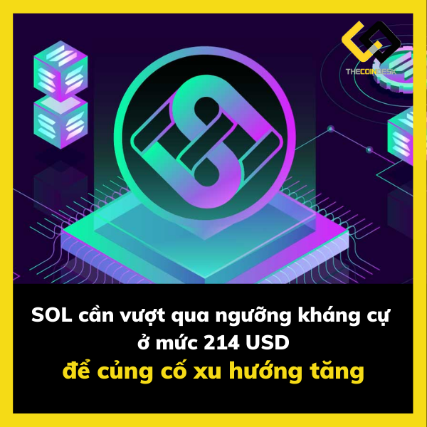 SOL cần vượt qua ngưỡng kháng cự ở mức 214 USD để củng cố xu hướng tăng